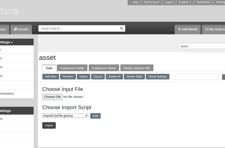 Assets and Data Export/Import - Knowledge Base - EnterMedia 10