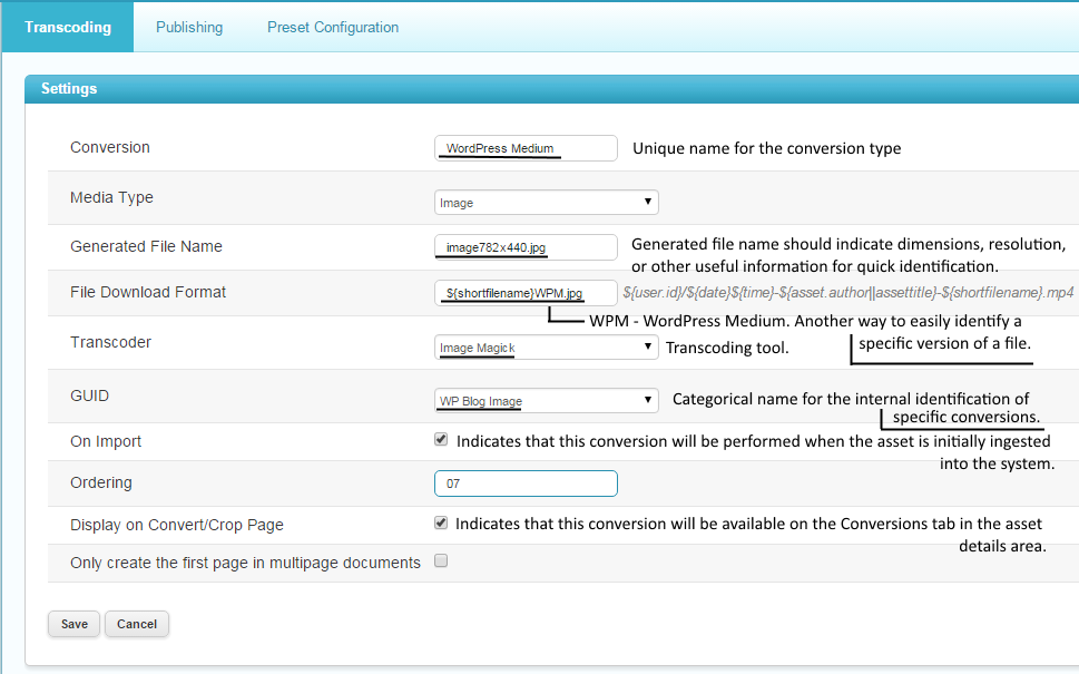 Custom Transcode Creation